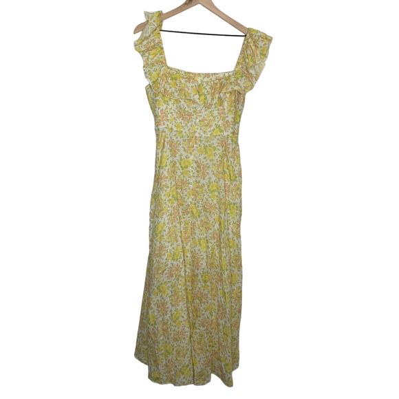 Zimmerman Goldie Ruffle Floral Midi Dress Women’s size 3 or US 8 - Picture 3 of 16